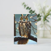 Grote hoornvliezen in Winter Digital Art Briefkaart (Staand voorkant)