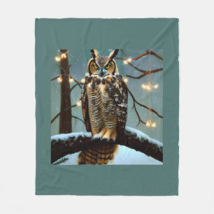 Grote hoornvliezen in Winter Digital Art Fleece Deken