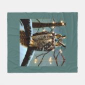 Grote hoornvliezen in Winter Digital Art Fleece Deken (Voorkant (Horizontaal))