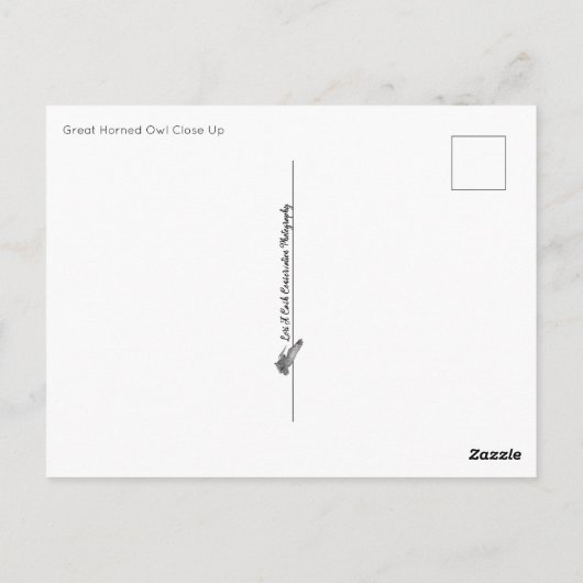 Grote hoornvogel Sluiten Briefkaart (Achterkant)