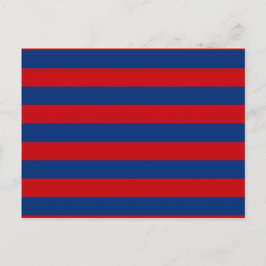 Grote horizontale strepen (rood en blauw) briefkaart (Voorkant)