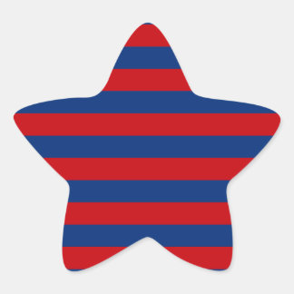 Grote horizontale strepen (rood en blauw) ster sticker