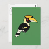 Grote Hornbill Briefkaart (Voorkant / Achterkant)