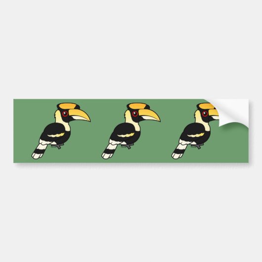 Grote Hornbill Bumpersticker (Voorkant)