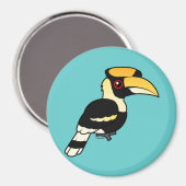 Grote Hornbill Magneet (Voorkant / Achterkant)