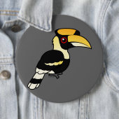 Grote Hornbill Ronde Button 6,0 Cm (In situ)