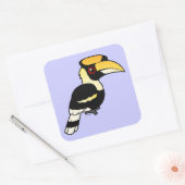 Grote Hornbill Vierkante Sticker (Envelop)