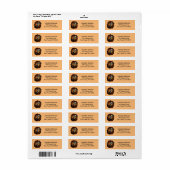 Grote Horned Uil in de herfst Etiket (Full Sheet)