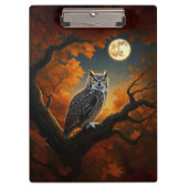 Grote Horned Uil in de herfst Klembord (Voorkant)