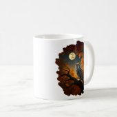 Grote Horned Uil in de herfst Koffiemok (Voorkant rechts)
