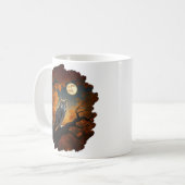 Grote Horned Uil in de herfst Koffiemok (Voorkant links)