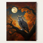 Grote Horned Uil in de herfst Planner (Achterkant)