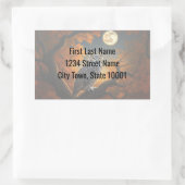 Grote Horned Uil in de herfst Rechthoekige Sticker (Tas)