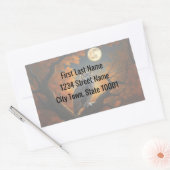 Grote Horned Uil in de herfst Rechthoekige Sticker (Envelop)