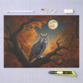 Grote Horned Uil in de herfst Tissuepapier (Craft)