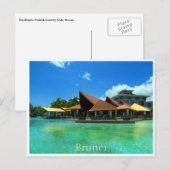 grote hotel - blauwe pool briefkaart (Voorkant / Achterkant)