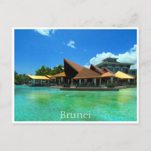 grote hotel - blauwe pool briefkaart