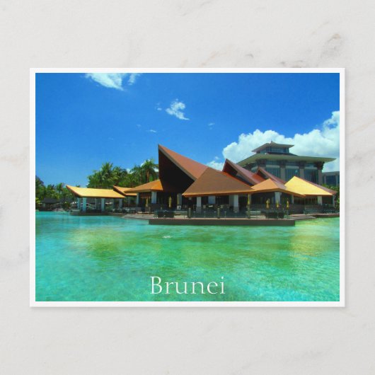 grote hotel - blauwe pool briefkaart (Voorkant)