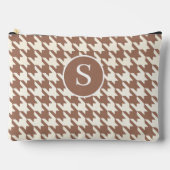 Grote Houndstooth Patroon Mocha Mousse en wit Etui (Voorkant)