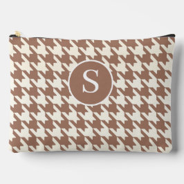Grote Houndstooth Patroon Mocha Mousse en wit Etui