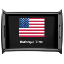 Grote houten serveerschaal voor barbecue
