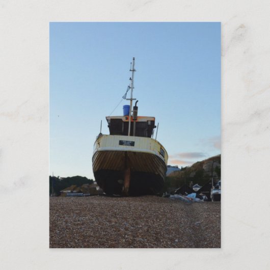 Grote houten Vissende boot Briefkaart (Voorkant)