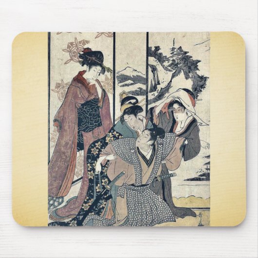 Grote huisreiniging door Kitagawa, Utamaro Muismat (Voorkant)