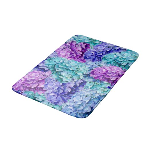 Grote hydrangea-bloesems badmat (Gekanteld)