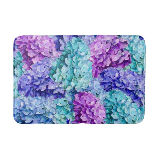 Grote hydrangea-bloesems badmat (Voorkant)