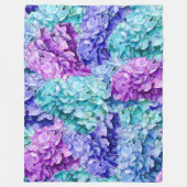 Grote hydrangea-bloesems fleece deken (Voorkant)