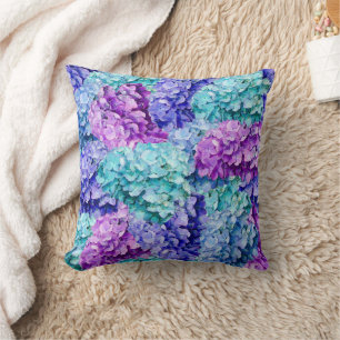 Grote hydrangea-bloesems kussen