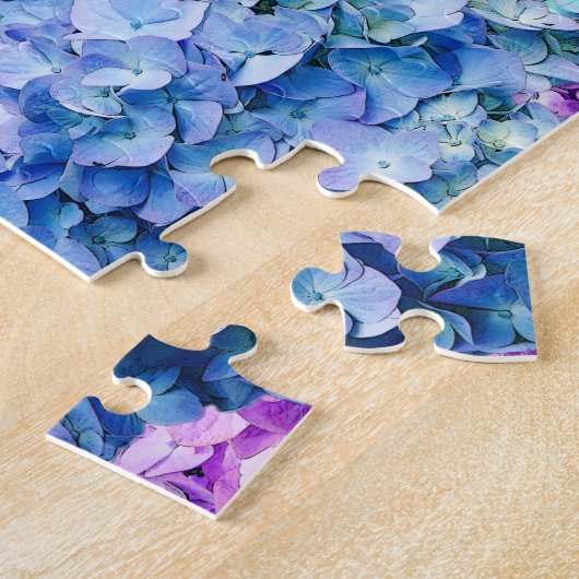 Grote hydrangea-bloesems legpuzzel (Zijkant)