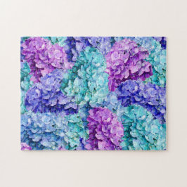 Grote hydrangea-bloesems legpuzzel