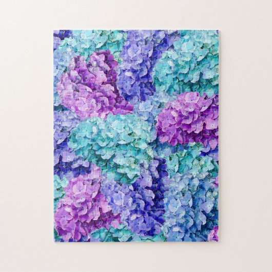 Grote hydrangea-bloesems legpuzzel (Verticaal)