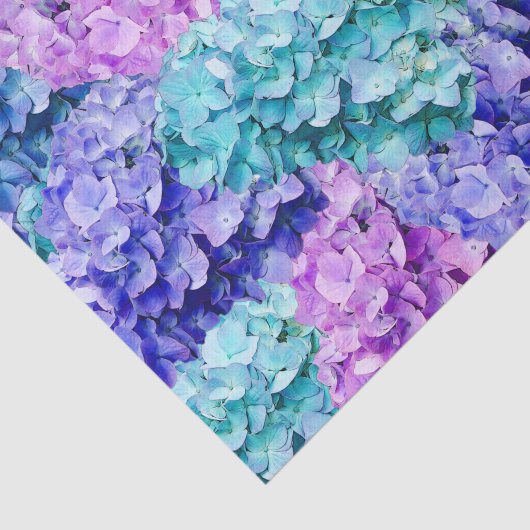 Grote hydrangea-bloesems tissuepapier (Detail)