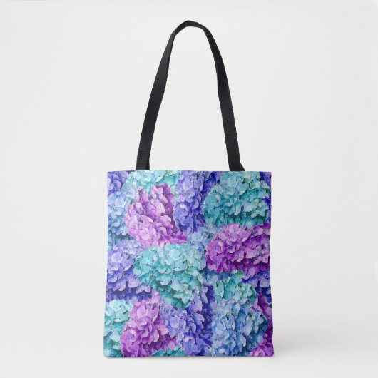 Grote hydrangea-bloesems tote bag (Voorkant)