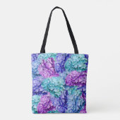 Grote hydrangea-bloesems tote bag (Achterkant)
