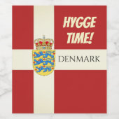 Grote hygge tijd Denemarken wijn labels! Wijn Etiket (Enkel label)