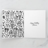 Grote Ice Cream Sundae en Kleurplaat Verjaardag Kaart (Binnen)