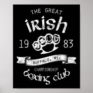 Grote Ierse Buffalo St. Patrick's Boxing Club Vech Poster