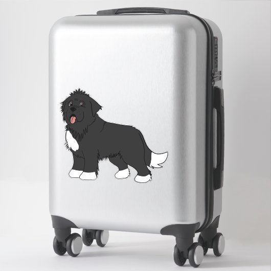 Grote Ierse Spot Newfoundland hond Sticker (Koffer)