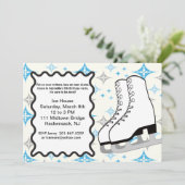 Grote IJs-schaatsen Aannodiging van de Dag Kaart (Staand voorkant)