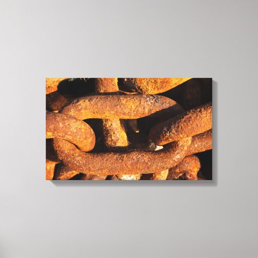 Grote ijzerketens van schepen anker canvas afdruk (Voorkant)