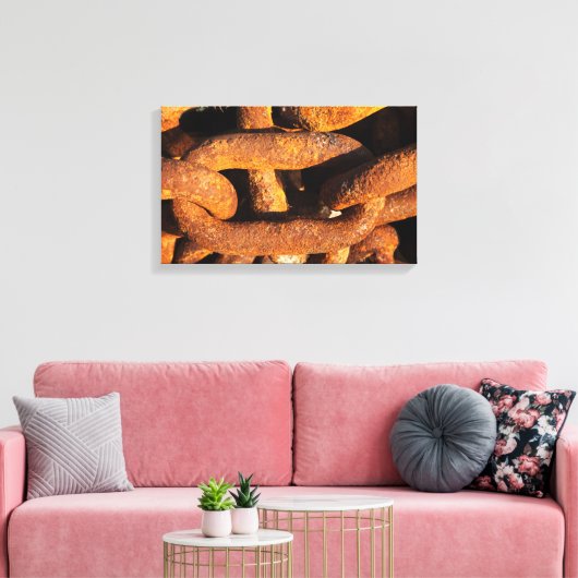 Grote ijzerketens van schepen anker canvas afdruk (Insitu (Woonkamer))