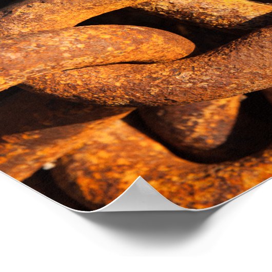 Grote ijzerketens van schepen anker poster (Hoek)