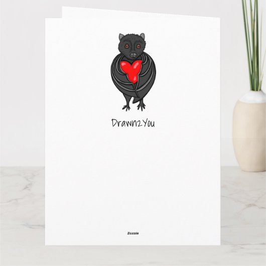 Grote Ik ben Batty voor jou Valentijnskaart Kaart (Achterkant)