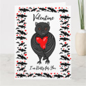 Grote Ik ben Batty voor jou Valentijnskaart Kaart (Voorkant)