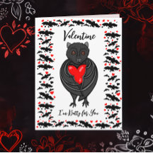 Grote Ik ben Batty voor jou Valentijnskaart