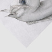 Grote illustratie van een prachtig wit paard tissuepapier (Detail)