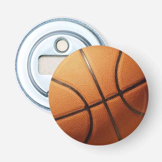 Grote implicatie Oranje Basketball, flesopener Button Flesopener (Voorkant)